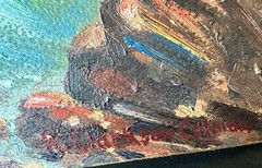 1930s Historic La Jolla, CaLiFoRnia Coastal Oil Painting by Roi Clarkson Colman