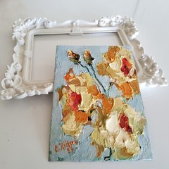 Peonies Painting Flowers Art Floral Original Oil Semi Abstract Modern Artwork