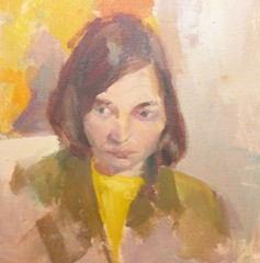 artist of the 20th century Oil Painting or Sketch in Oil Portrait of a Woman Hand Painted