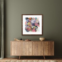 OOAK painting art Contemporary Abstract Expressionism Colorful Energetic byKatC