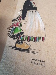 Vintage Volendam Holland Boy Girl Art Paintings Framed Wall Decor