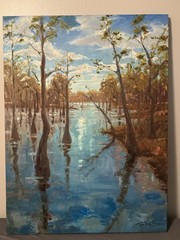 Trey McCarley Original Oil Painting „Swamp Waters“ 30×40 Southern Impressionist