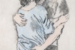 Raphael Soyer (1899–1987) Signed Monotype – „Couple Embracing“