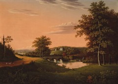 oil painting on canvas-the Estate of Joseph Napoleon Bonaparte at Bordentown