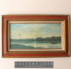 VINTAGE! FRANZ EMIL KRAUSE 19TH CENTURY OIL LANDSCAPE PAINTING! PRINT ART