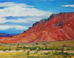 Southwest mountain desert prarie Impressionism Landscape Original Oil Painting