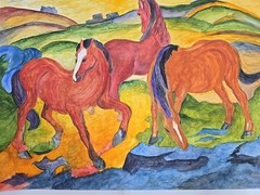 Watercolour Painting on Cardboard – Horses – Size 100cmx70cm by KÜHHIRT 2012 – No Frame