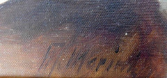 ITALIAN SCHOOL FINE VINTAGE SIGNED M. MARINI ORIGINAL OIL PAINTING