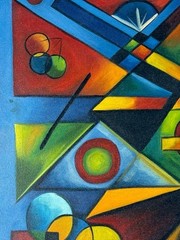 Wassily Kandinsky (Handmade) Oil On Canvas Painting signed and stamped
