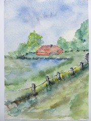 Ingeborg Jakob Wilhelmshaven Watercolour Unsigned Undated 13×18.5cm To-5054