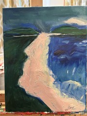 Impressionism Seaside Landscape Original Art Canvas Unique Coastal