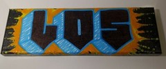 Original Graffiti Art On Canvas“LOS“ANGELES. 4×12 Inches. 1of1.