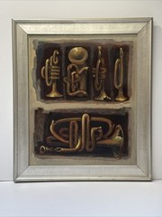 Mid Century Painting Instruments Exhibited Music Modernism Musical Sotomayor
