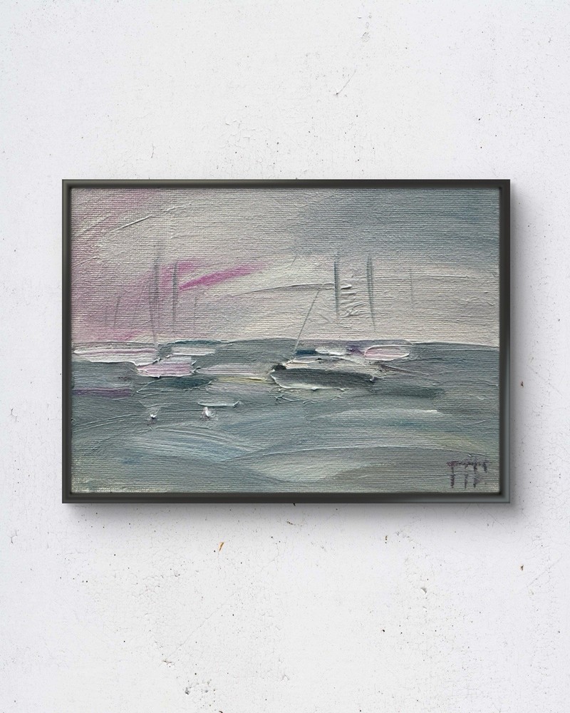 Lake No. 30 7×5 Original Oil Painting Impressionist Landscape Wall Decor