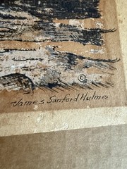 James Sanford HULME Serigraph SIGNED/FRAMED „HUDSON RIVER WINTER“ MCM EUC