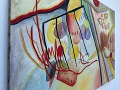 Wassily Kandinsky Abstract Oil Painting on canvas signed and stamped 20 x 28 in.