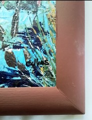 VINTAGE SEASCAPE ACRYLIC PAINTING~SIGNED COLLINS-LOOK !