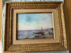 Paul Pascal French Landscape Painter Mediterranean Coast with Gouache 1887