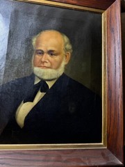 Superb American School „Formal Adult Male Portrait“ Oil Painting – Framed