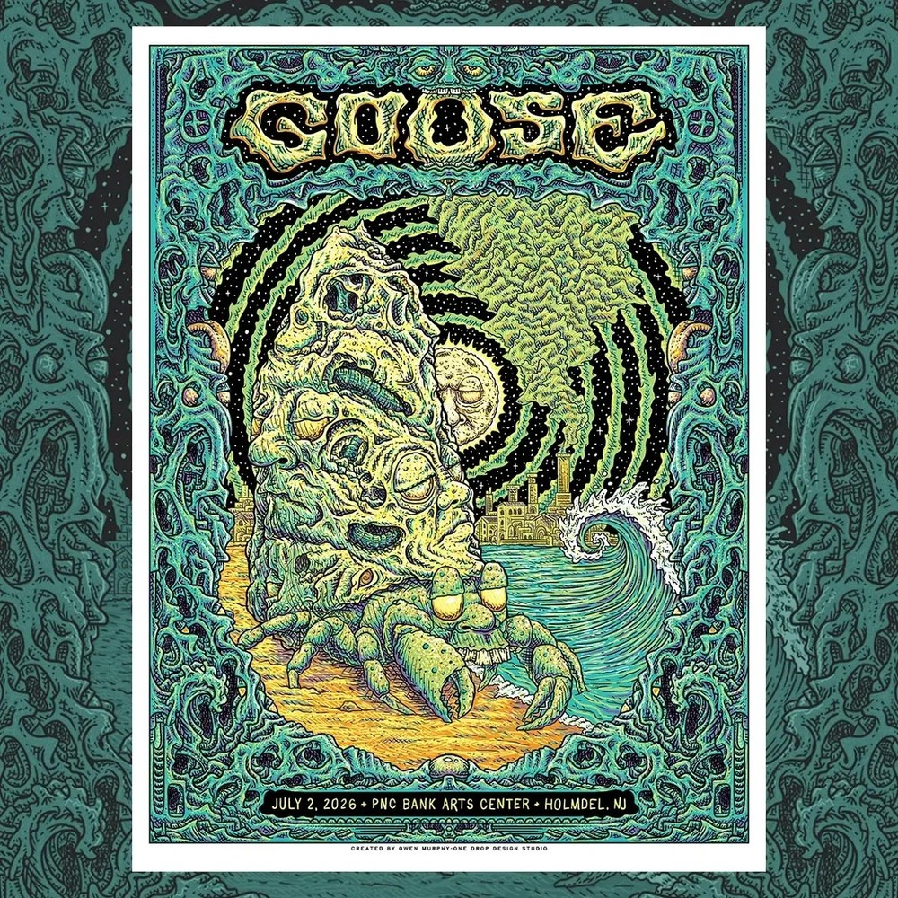 GOOSE Concert Poster 2026 PNC Bank Arts Center Holmdel NJ Indie Rock Band Tour
