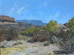 HARLAN LIZER ORIGINAL ACRYLIC PAINTING ON CANVAS PANEL „SPRING COMES“ 20″ X 24″