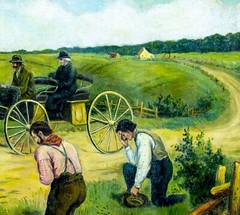 AFTER Joseph Kavanagh (Irish,French,1856-1918) oil painting antique 135844