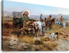 A Doubtful Visitor Painting by Charles Marion Russell Reproduction