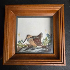 Joseph Quinn Whipple Abercrombie & Fitch 3D SHADOWBOX Pair Birds Woodcock Quail