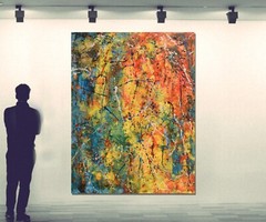 Pollock/Richter style￼ Professional Painting 81” X 62”(6ft 9in)Abstract Modern