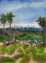 Topa Topa From Ventura : Sandra Watercolors™ California : ORIGINAL PAINTING
