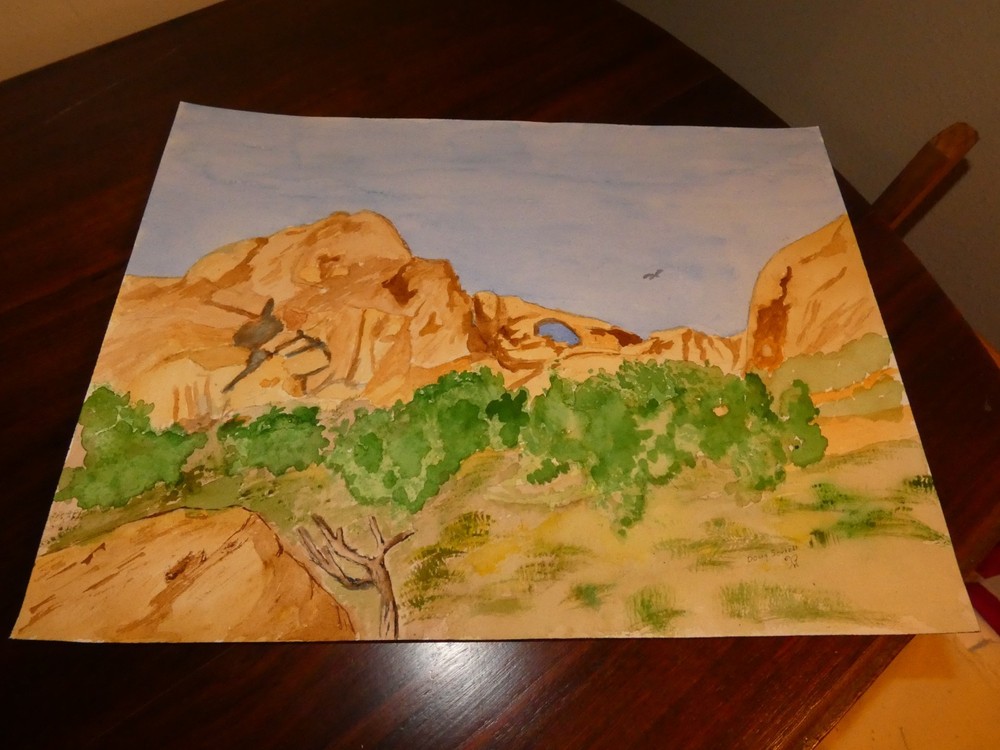Arches National Park Moab Utah Original Watercolor Signed Doug Sorrell