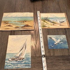 Lot of Vintage Nautical Seascape Paintings by Diane Murphree