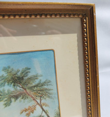 Antique 1858 Watercolor Chateau de Chantilly Constance Peel Alph Giroux Frame