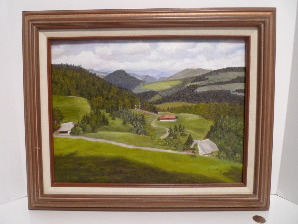 Original Grace Ann (Bryant) Landscape Mountain Oil Painting Switzerland 1995 !!!