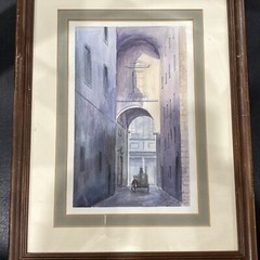 Italian Water Color Painting Florence 9”x5.5”