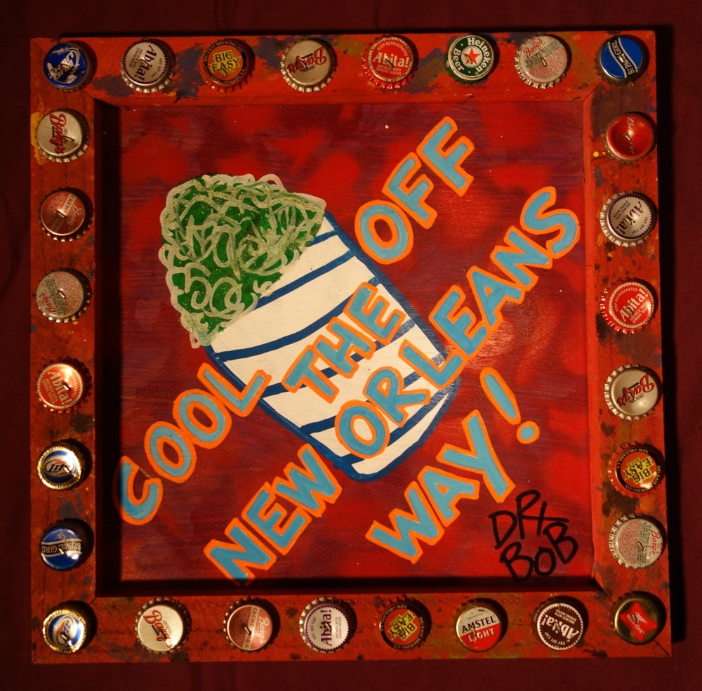 SNOW BALL SIGN Classic New Orleans Louisiana Outsider Folk Art by DR. BOB