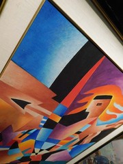 Neal Doty, I Will Fly, Original Oil Painting On Canvas Orange Purple, MAKE OFFER