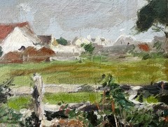 Pastoral landscape Ernest Fuhr 1874-1933, listed NY/CT artist