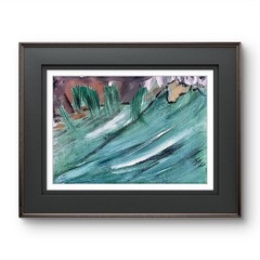 Mountain Ridge Dry Riverbed Abstract Landscape Earthy Modern Art