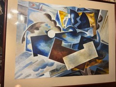 Large 1992 „An Abstract Composition“ Mixed Media Painting – Signed And Framed