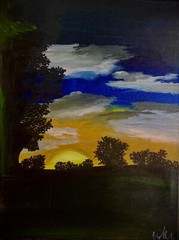 By The Lake. Original Acrylic On Canvas You Can Purchase One Of Them Or Both