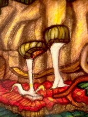 Original Oil Pastel Fantasy Landscape Donna Crotchett 1980 Signed Matted/Framed