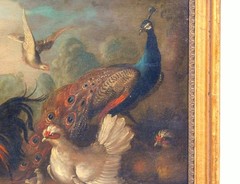Marmaduke Cradock (English, 1660-1716), Birds In Landscape, Oil On Board