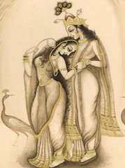 Handmade Radha Krishna Painting Of Hindu Religious Art On Paper 8×12 Inches