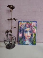 Original Art Woman Modern Oil Portrait Expressionism Author’s Painting Canvas