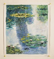 Monet Pond #e3D-07, 24×20, 100% Hand Painted Reproduction Oil Painting