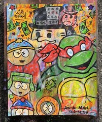 WILL STREET original painting 11×14/ ninja turtles banksy tmnt south park pop