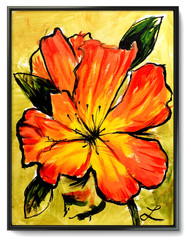LOVELESS – „JOYFUL PETALS“ 9 X 12 impressionism on canvas COA