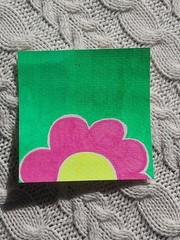 Acrylic Painting 3×3 Inch Original Art Mini Painting Title Sweet Flowers