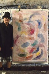 64”X44” Mark Little original canvas ￼painting OOAC Acrylic,Abstract, Action XL